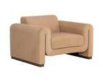 Romer Armchair - Distressed Brown  Nubuck Tan Leather