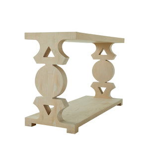 Gabby - Bloomsbury Oak Veneer Rectangle Frame Console Table - SCH-175227