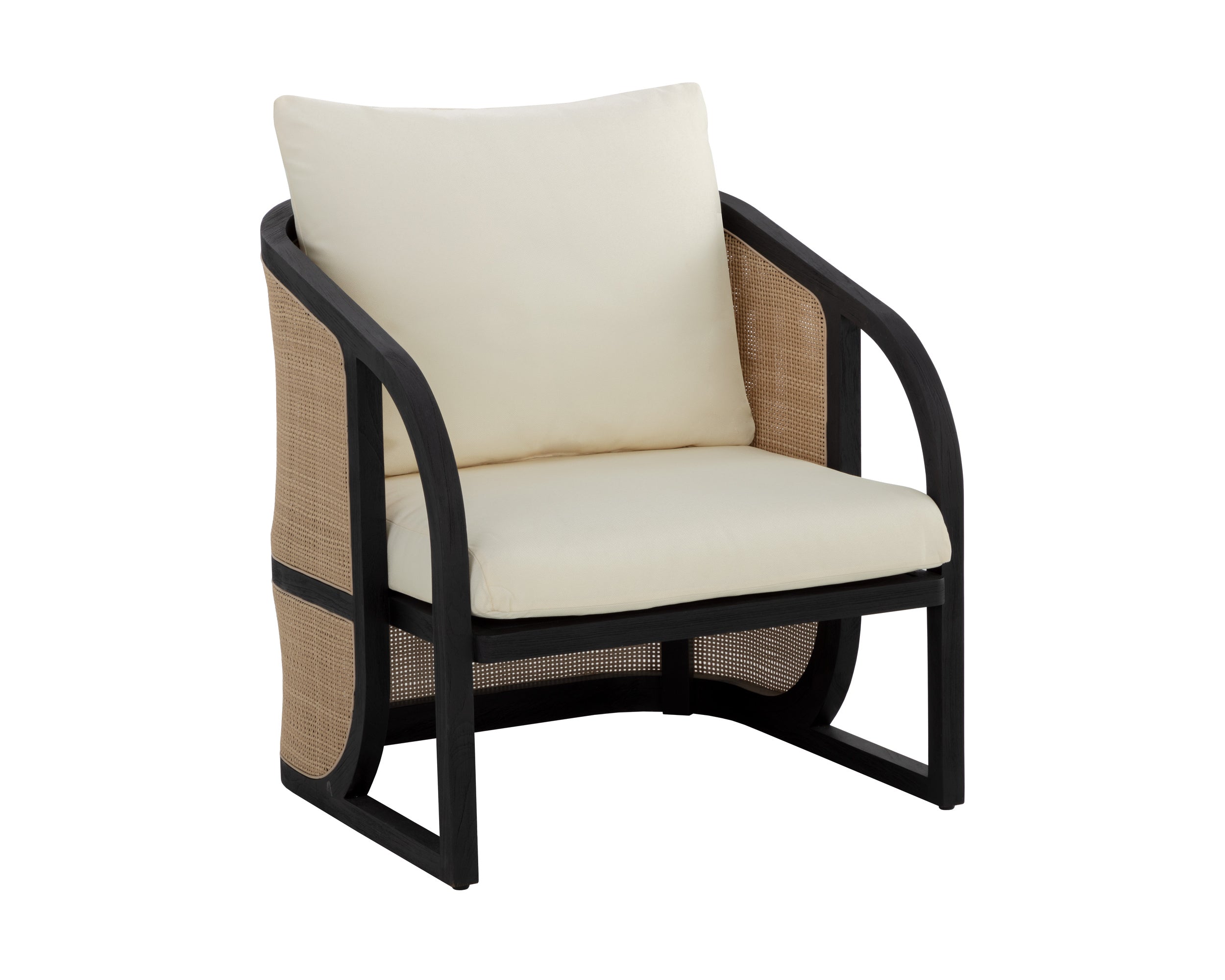 Palermo Lounge Chair - Charcoal  Stinson Cream