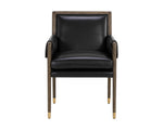 Mauti Dining Armchair - Distressed Brown  Cortina Black Leather