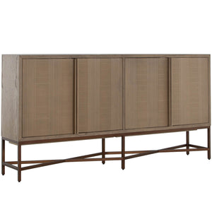 Gabby - Carol Oak Wood Storage Sideboard - 2 Shelves, Light Natural Blonde - SCH-175647