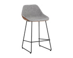 Mccoy Counter Stool - November Grey / Cinnamon Brown