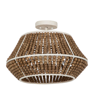 Gabby - Gilmer Glass Plaster Beige Semi-Flush Mount - SCH-170460