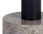 Monaco End Table - Black  Grey Marble / Raw Umber