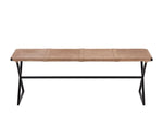 Elon Bench - Suede Light Tan Leather