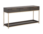 Rebel Console Table With Drawers  - Gold  Charcoal Grey
