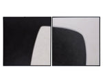 Double Cross (Set Of 2) - 48" X 48"  Black Floater Frame