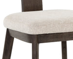 Rickett Dining Chair - Dark Brown  Dove Cream
