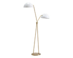 Faven Floor Lamp - Brass  White