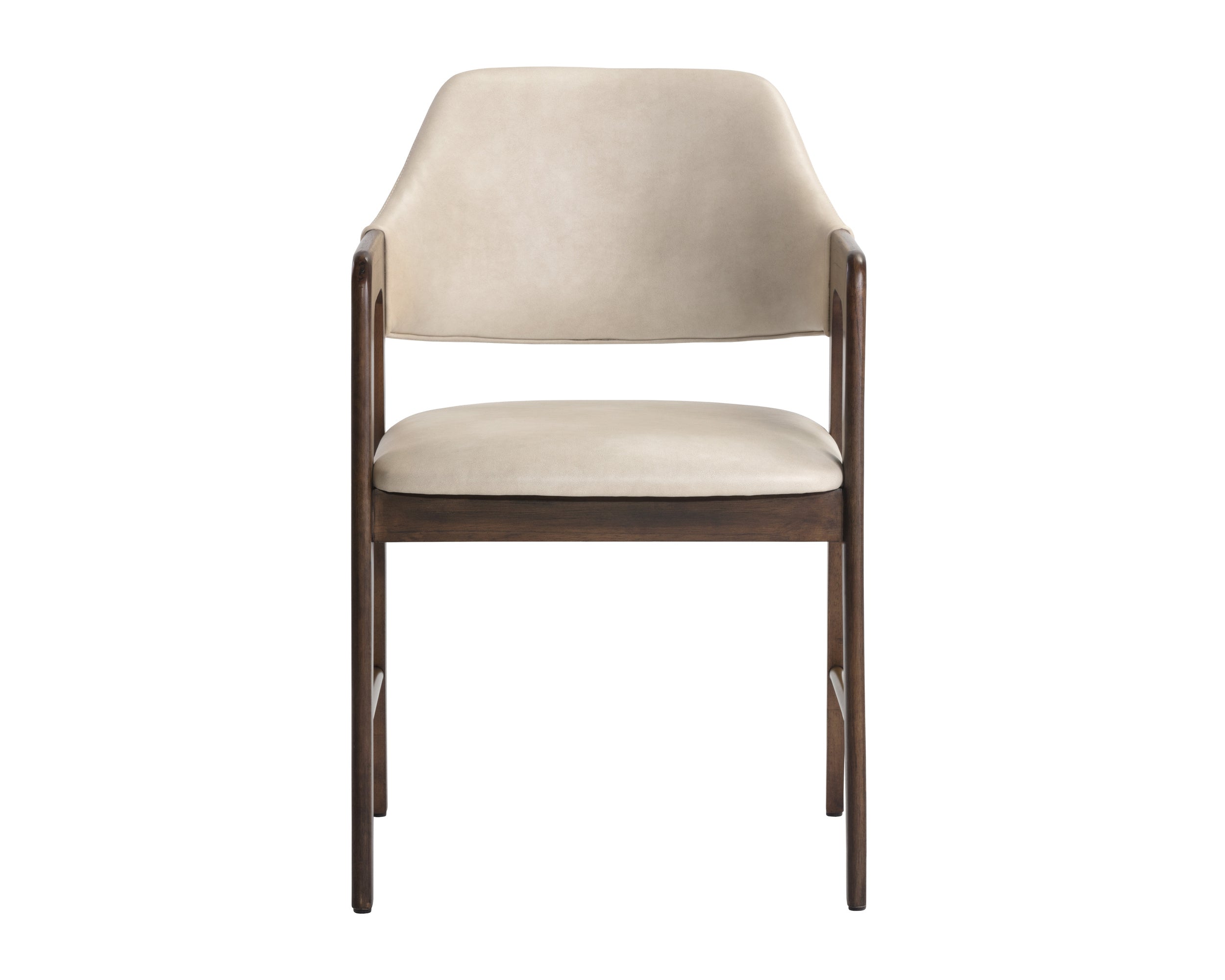 Milton Dining Armchair - Smoke Acacia  Bravo Cream
