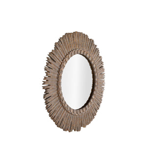 Gabby - Ramona Circle Accent Mirror - Antique Textured Gold - SCH-158210