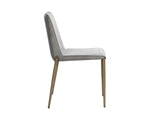 Renee Stackable Dining Chair - Belfast Heather Grey / Bravo Metal