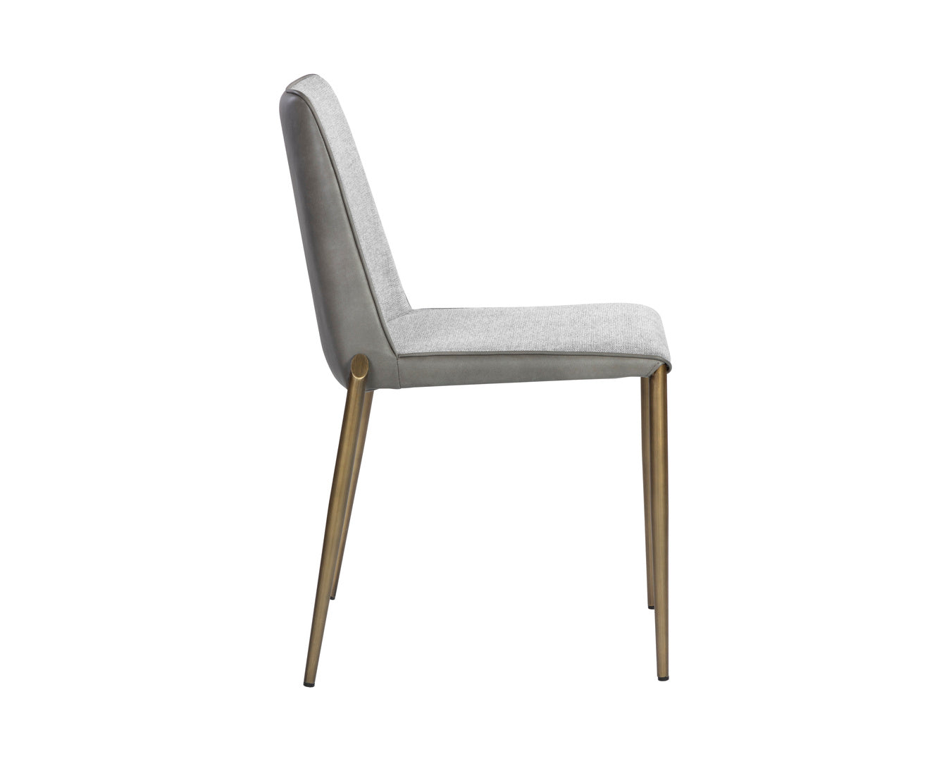 Renee Stackable Dining Chair - Belfast Heather Grey / Bravo Metal