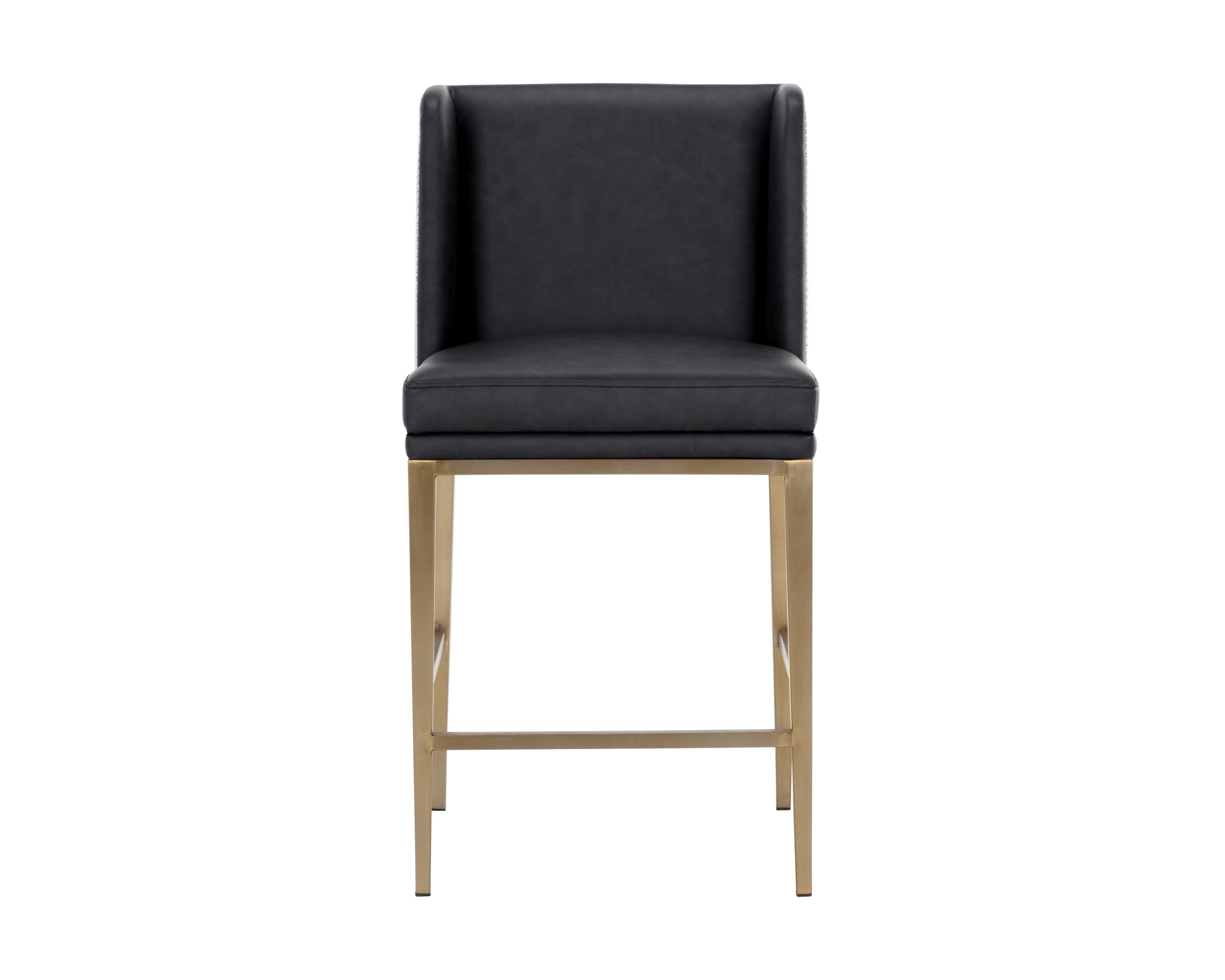 Joplin Counter Stool - Milliken Charcoal / Vera White Pepper