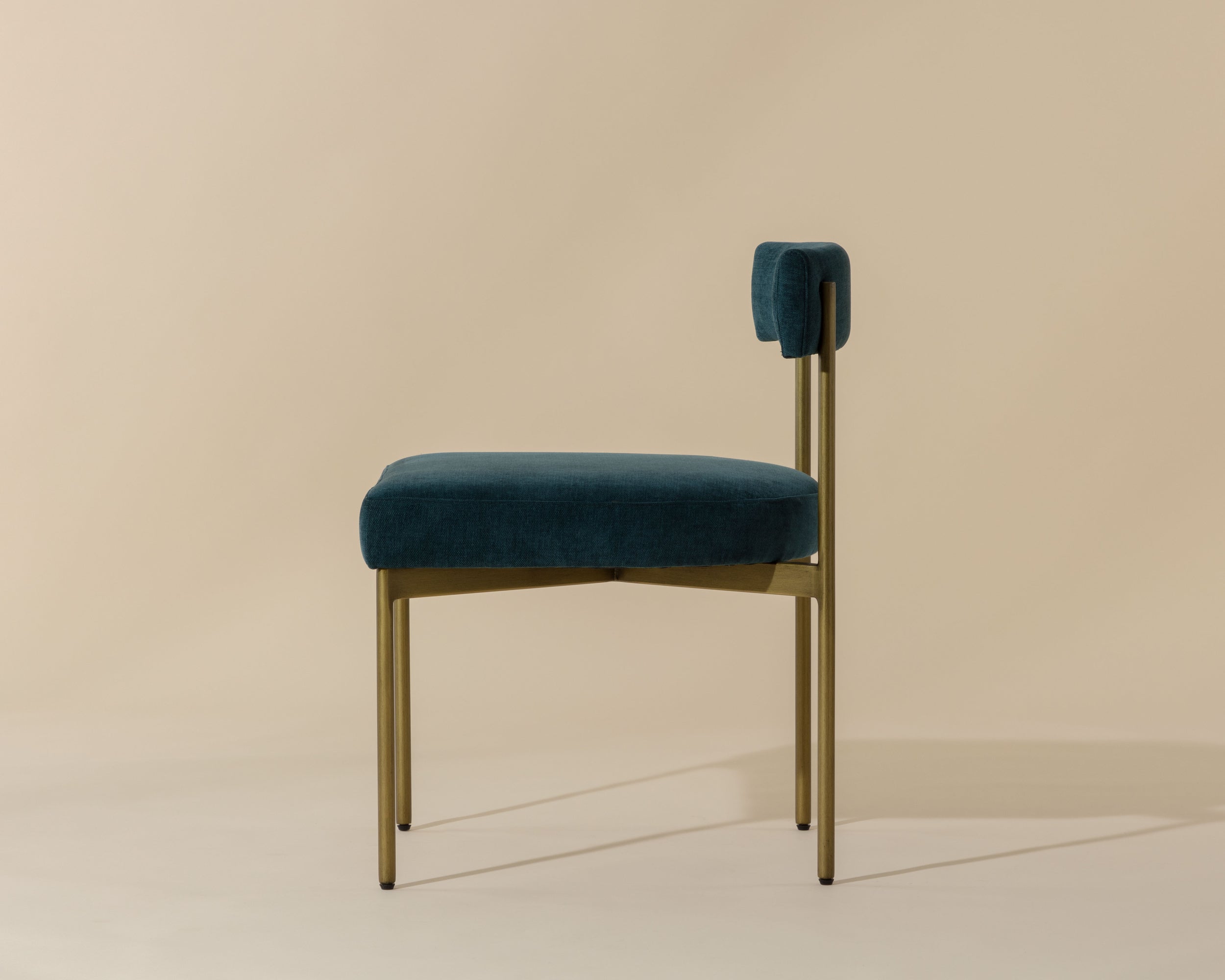Seneca Dining Chair - Antique Brass  Danny Teal