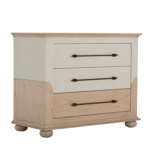 Gabby - Crestine Mindi Wood Chest - 3 Drawers, White Raffia - SCH-175605