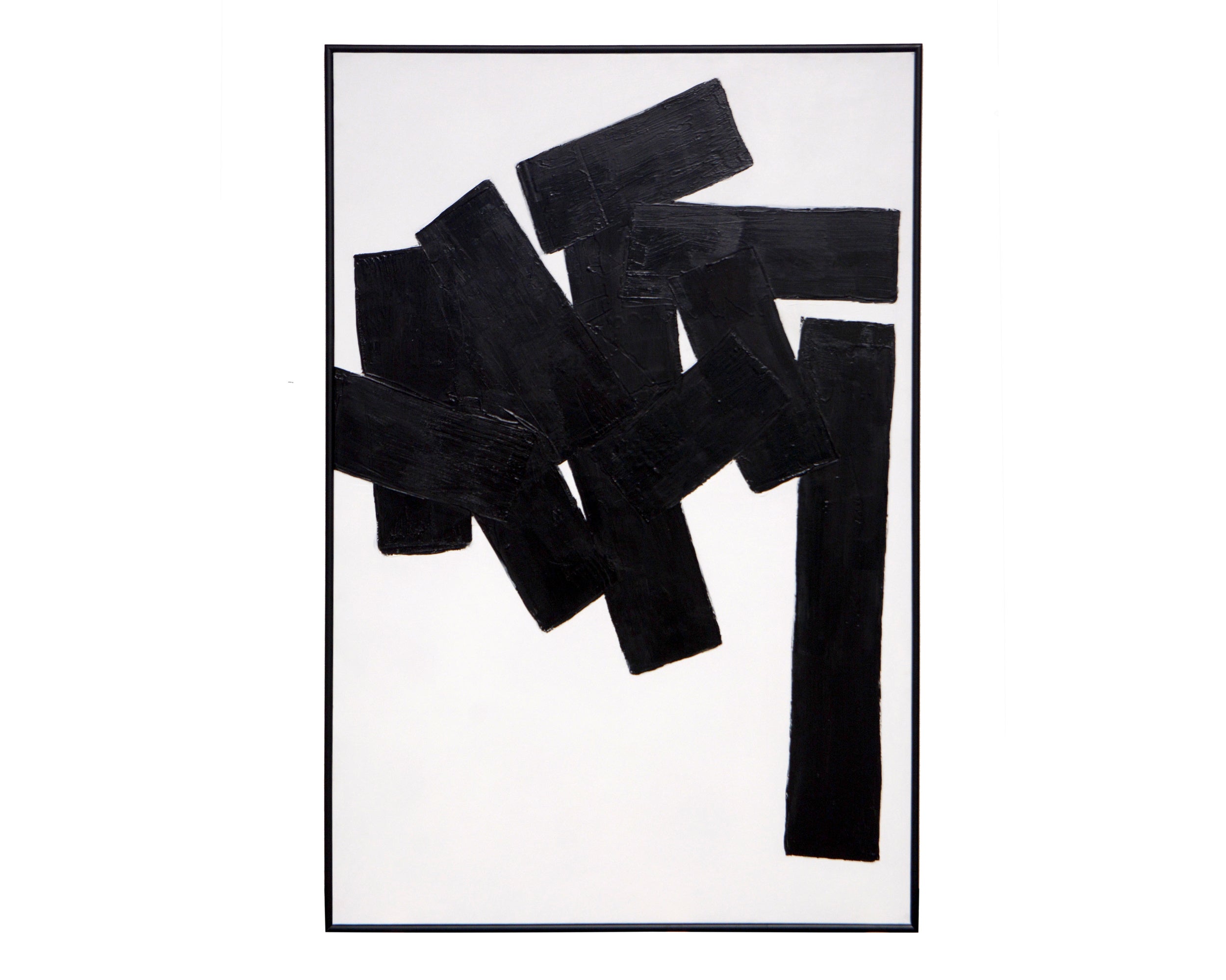 Building Blocks - 48" X 72"  Black Floater Frame