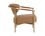 Heloise Lounge Chair - Milliken Cognac