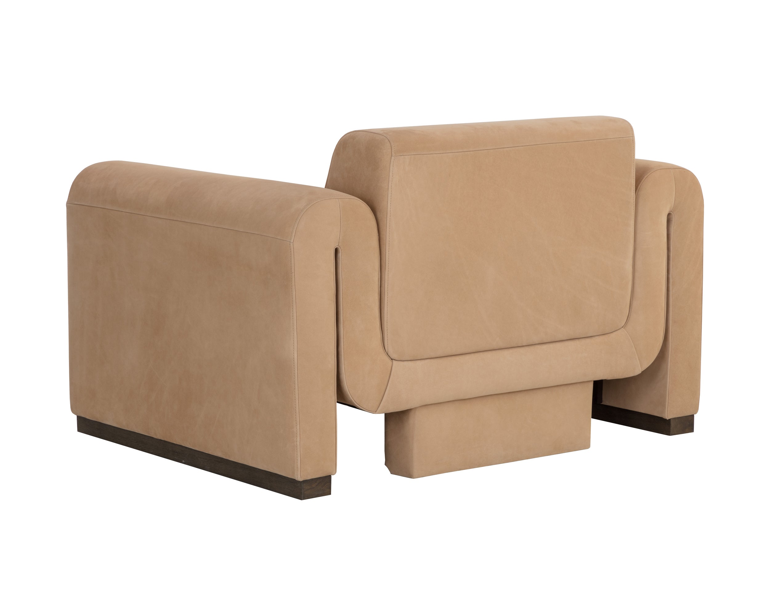 Romer Armchair - Distressed Brown  Nubuck Tan Leather