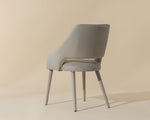Galen Dining Chair - Linea Light Grey Leather
