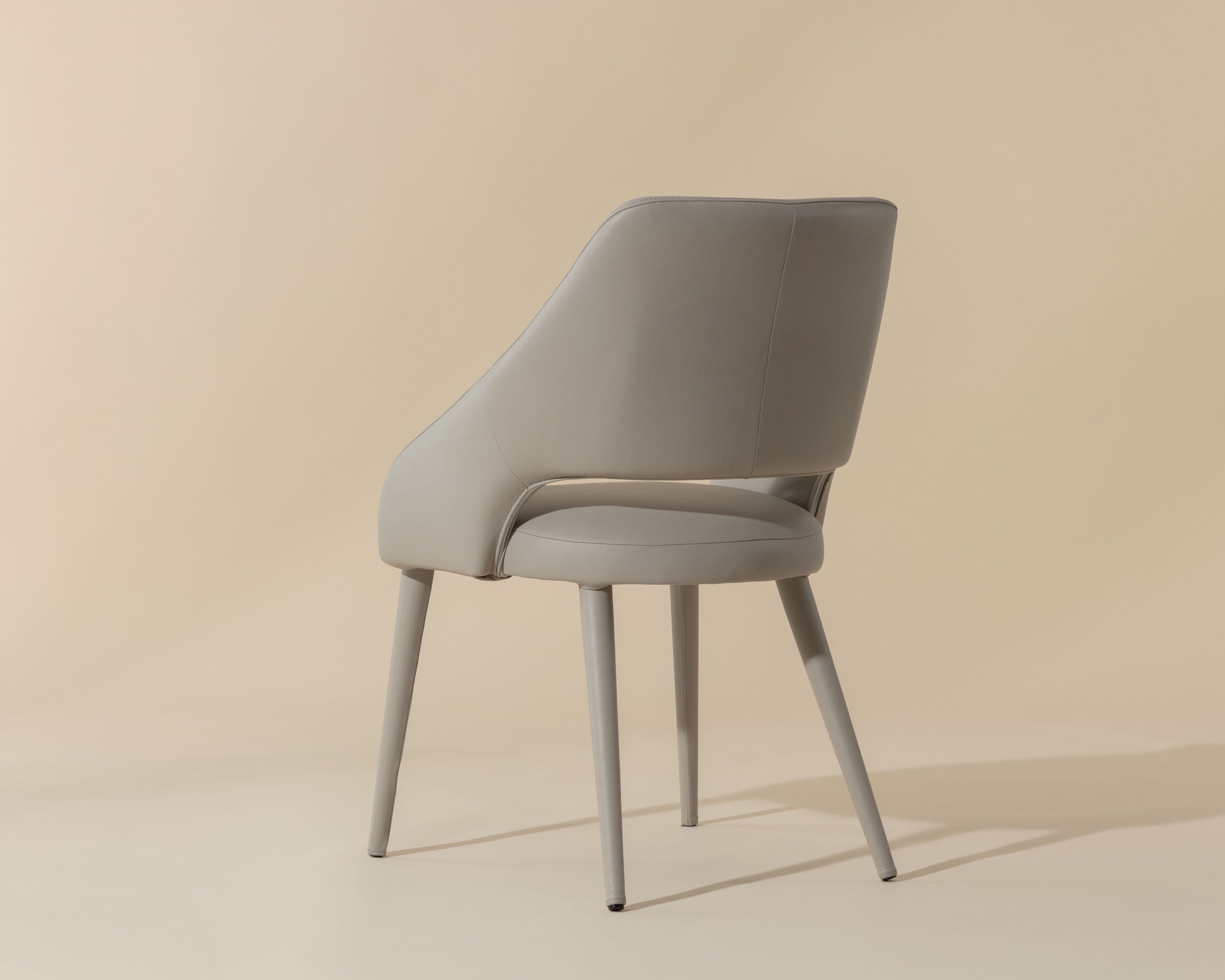 Galen Dining Chair - Linea Light Grey Leather