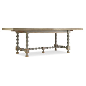 Hooker Furniture - Ciao Bella 84in Trestle Table w/ 2-18in Leaves-Natural/Gray - 5805-75200-85