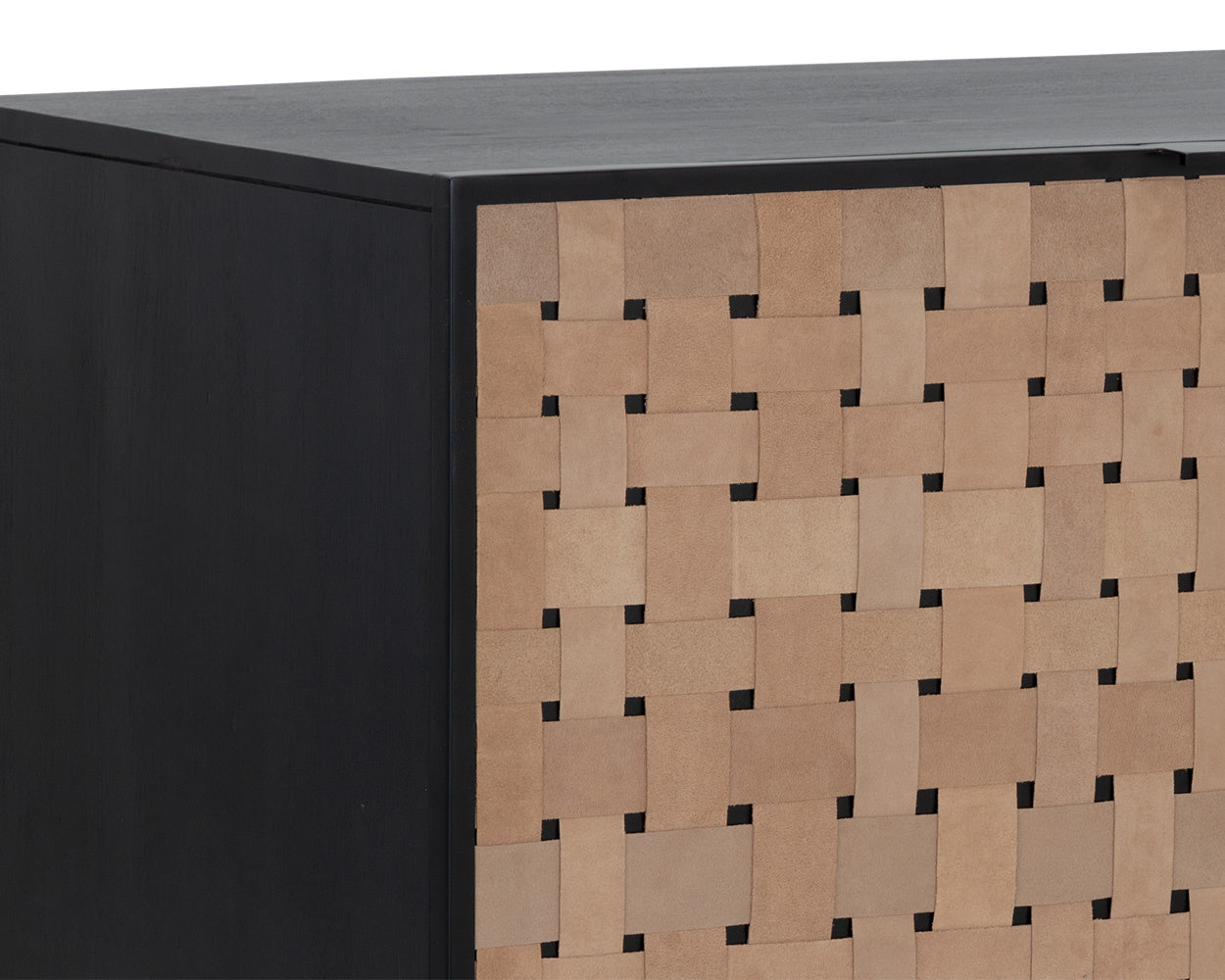 Omari Sideboard - Suede Light Tan Leather