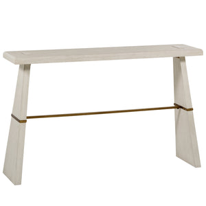 Gabby - Havana Mindi Wood Rectangle Trestle Console Table - Antique White - SCH-191241