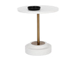 Marlowe Bistro Table - Antique Brass  White