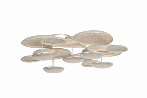 Corbett Lighting - Fistral Semi Flush - Textured Warm Silver Leaf - 522-43-TWL