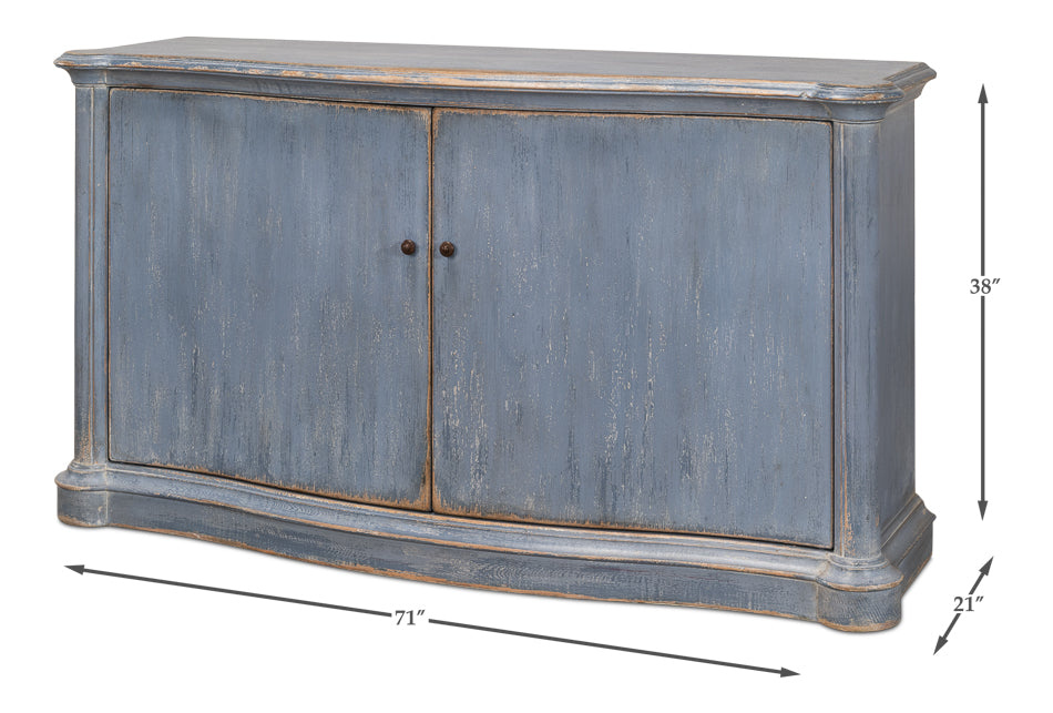 Sarreid Ltd Columns Bowfront Sideboard - Thumbnail 3