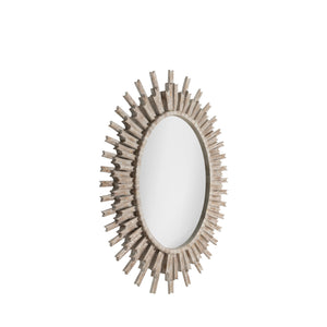 Gabby - Jean-Michel Oval Accent Mirror- Antique White - SCH-175685