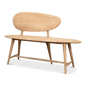 Sarreid Ltd Pebble Bench (1 Back) Lionskin Finish - 52882