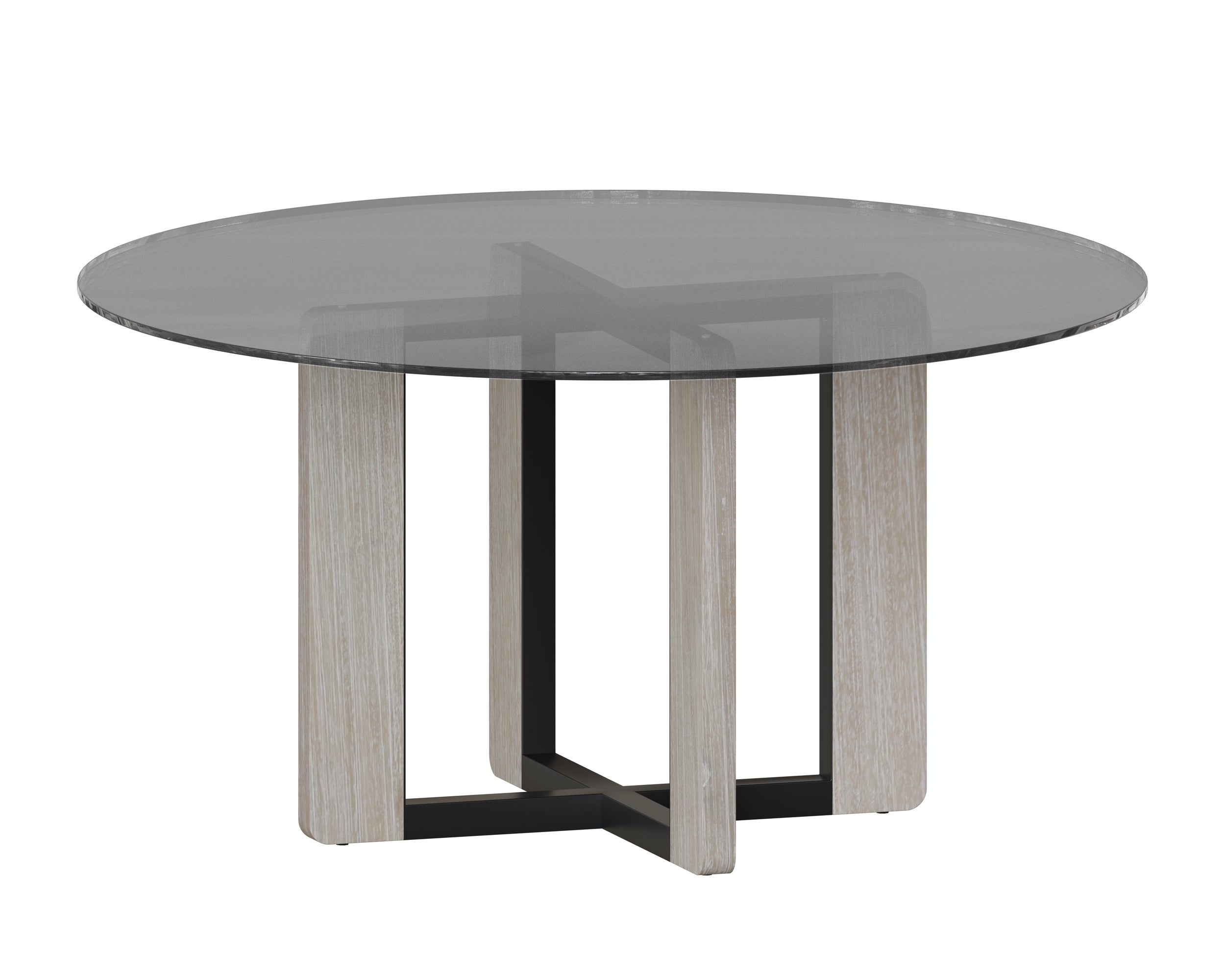 Rejane Dining Table Base - Black  Taupe