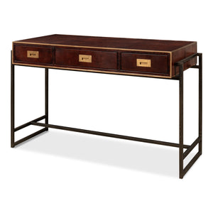 Sarreid Ltd Old Brown Leather Desk - 53151