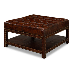Sarreid Ltd Vintage Tufted Ottoman - 53165