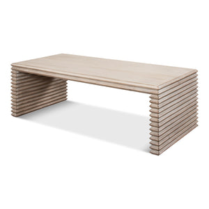 Sarreid Ltd Stacked Cocktail Table Stone Grey - 53464-1