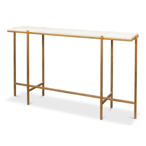 Sarreid Ltd Shagreen Console Table Osprey White - 53566-4