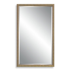 Decor Market Mirror - Gold With Dark Brown Background