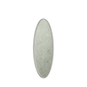 Gabby - Daxon Oval Full-Length Mirror - Textured White - SCH-175394