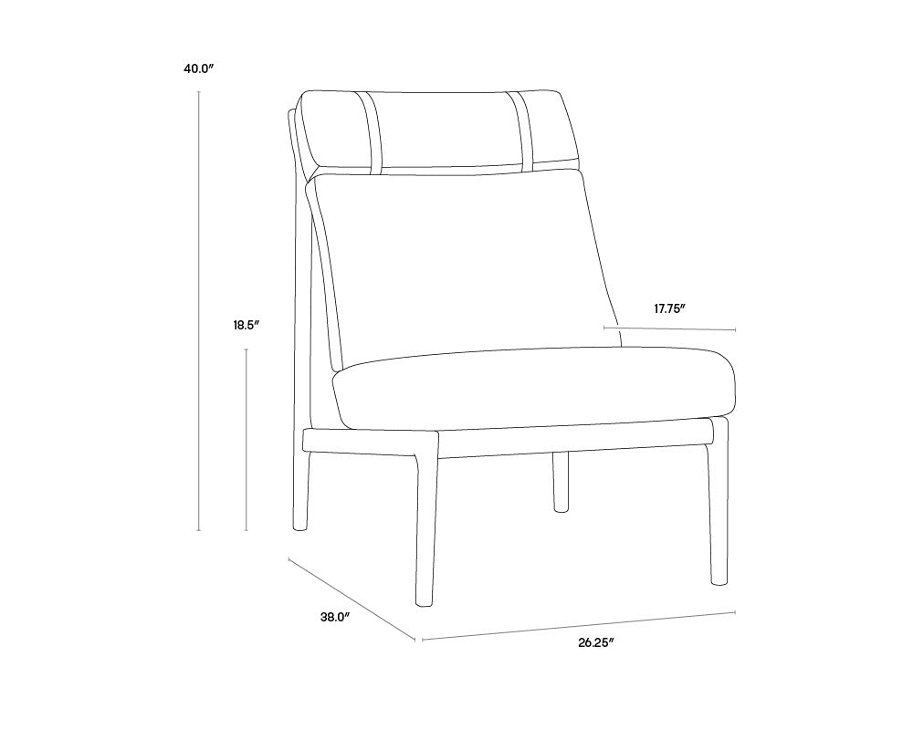 Elanor Lounge Chair - Walnut  Altro Cappuccino