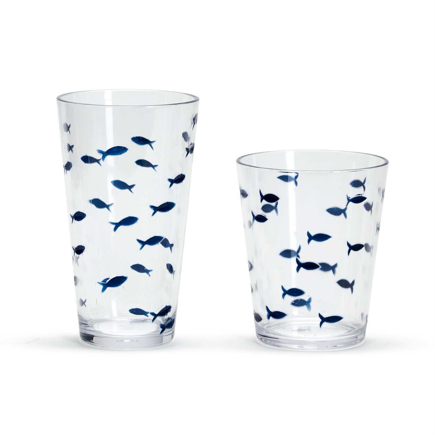 Two's Company Fish Acrylic Drinking Glass