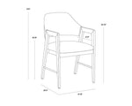 Milton Dining Armchair - Smoke Acacia  Polo Club Stone