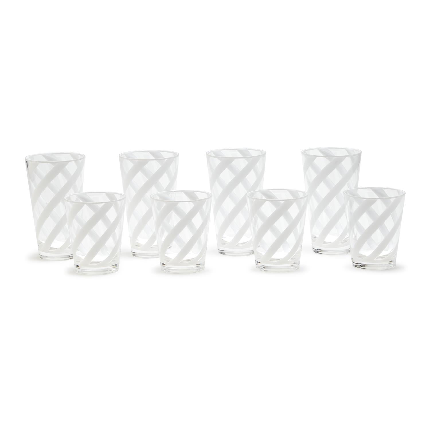 Two's Company Opaque White 24 Pc Drinking Glass UN