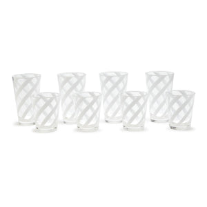 Two's Company Opaque White 24 Pc Drinking Glass