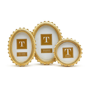Two's Company S/3 Gold Falcate Photo Frame