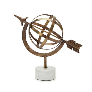 Two's Company Armillary Sphere on Marble Base