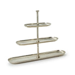 Two's Company Silver Etagere 3-Tier Server