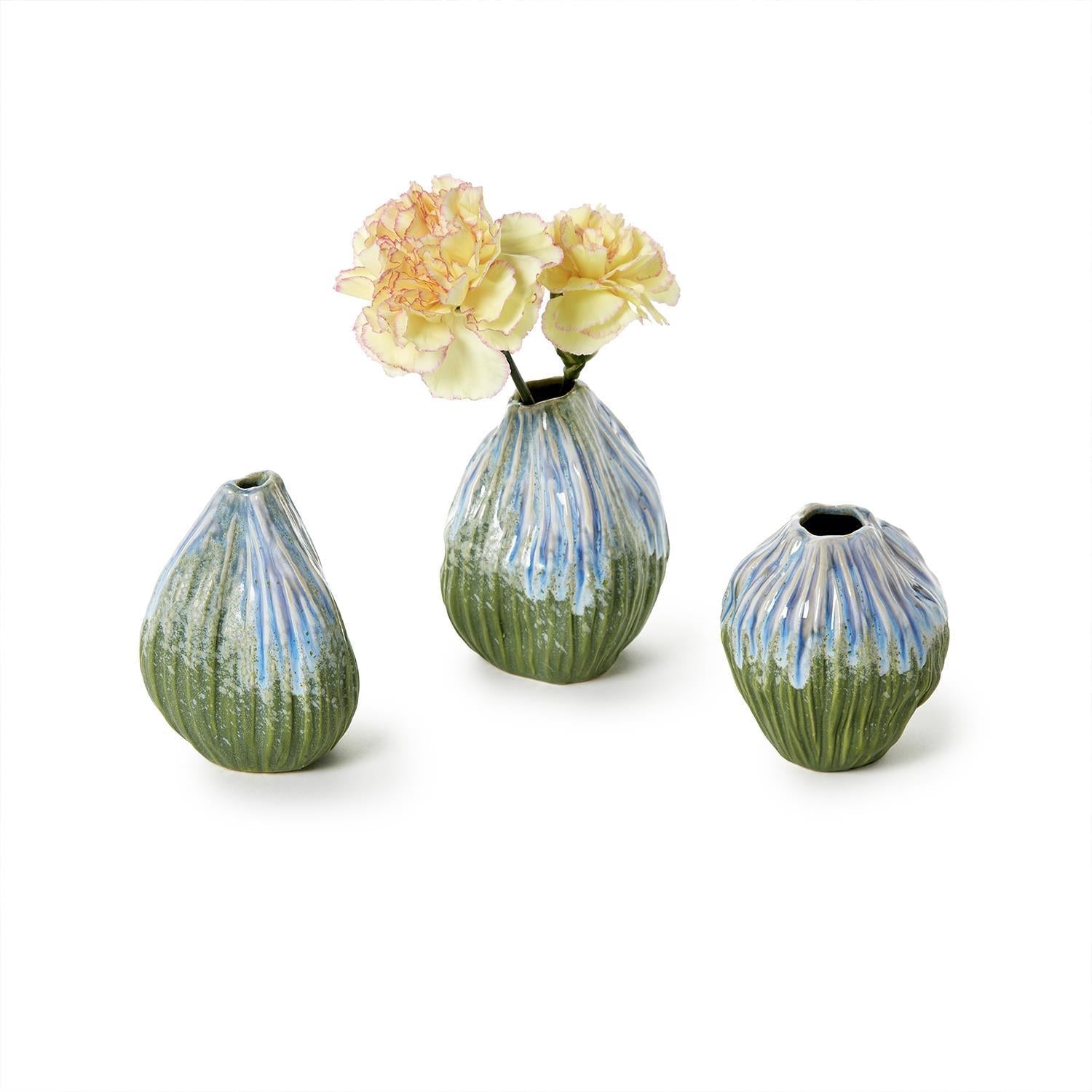 Two's Company Set of 3 Artisanal Bud Vase