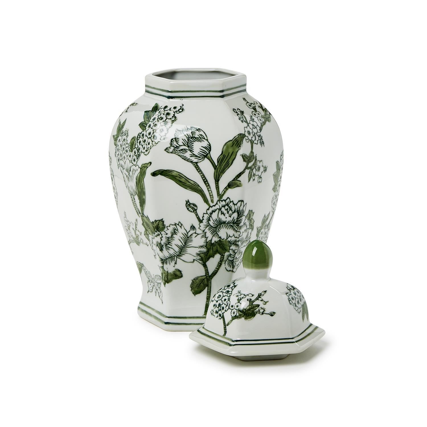 Two's Company Primrose and Lotus Chinoiserie Temple Jar - Thumbnail 5
